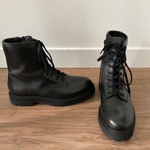 Thursday Women's Black Combat Boots, Size 9.5